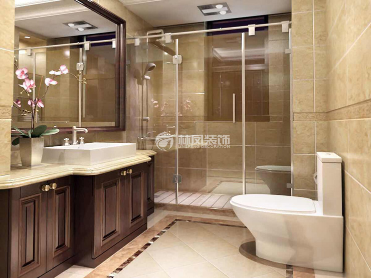 保利茉莉公館127㎡衛(wèi)生間裝修效果圖