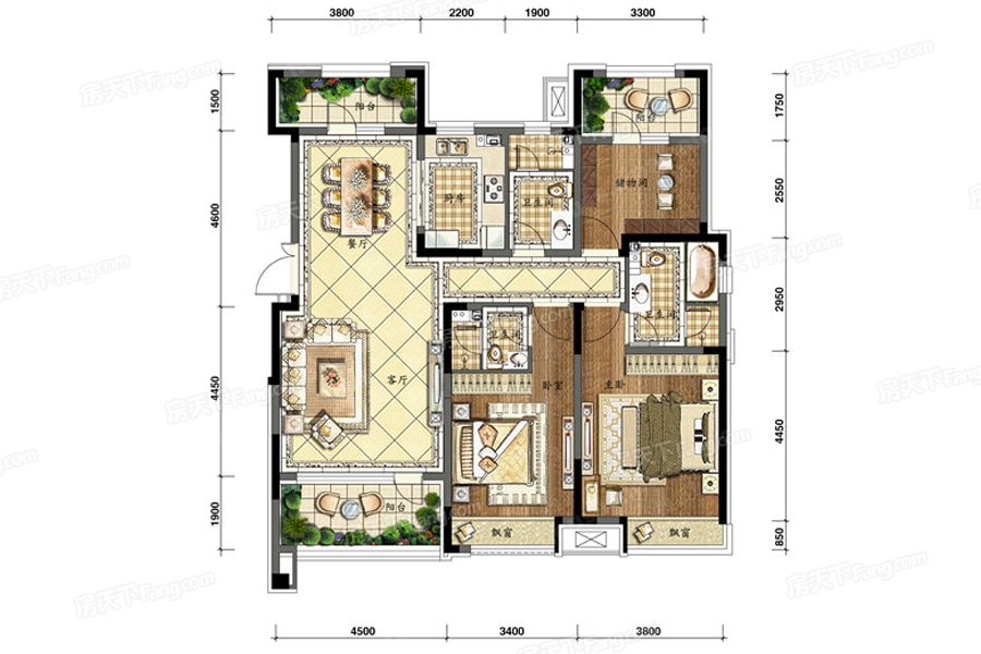 雅居樂(lè)花園146㎡戶(hù)型圖