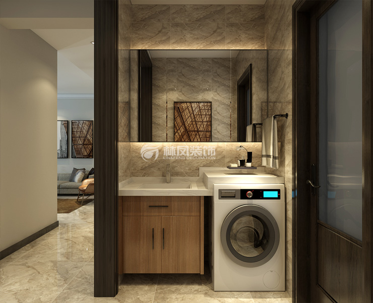 萬科翡翠四季145㎡干濕分離衛(wèi)生間設(shè)計裝修效果圖