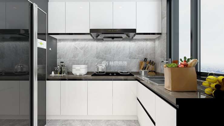 廚房無(wú)把手設(shè)計(jì)櫥柜裝修效果圖