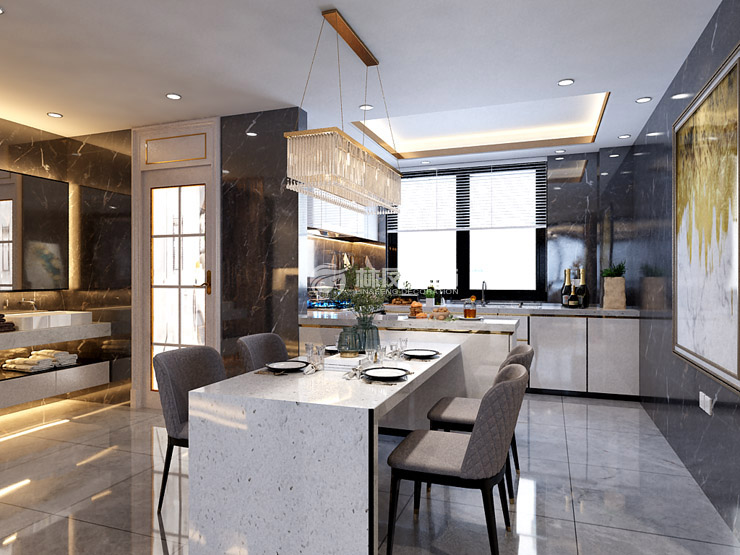 開放式廚房設(shè)計(jì)裝修效果圖