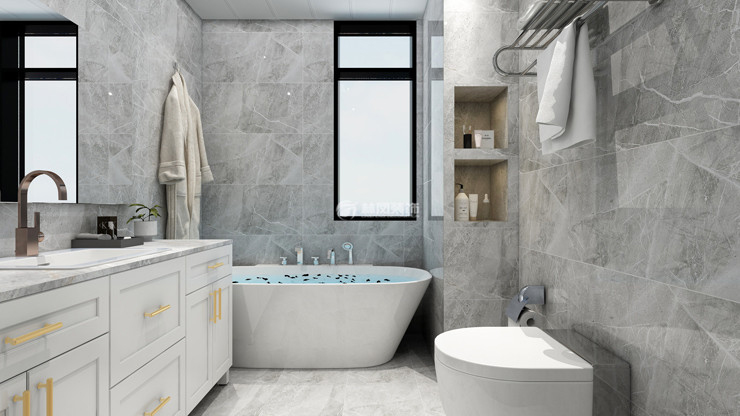 現(xiàn)代風(fēng)格衛(wèi)生間設(shè)計(jì)裝修效果圖