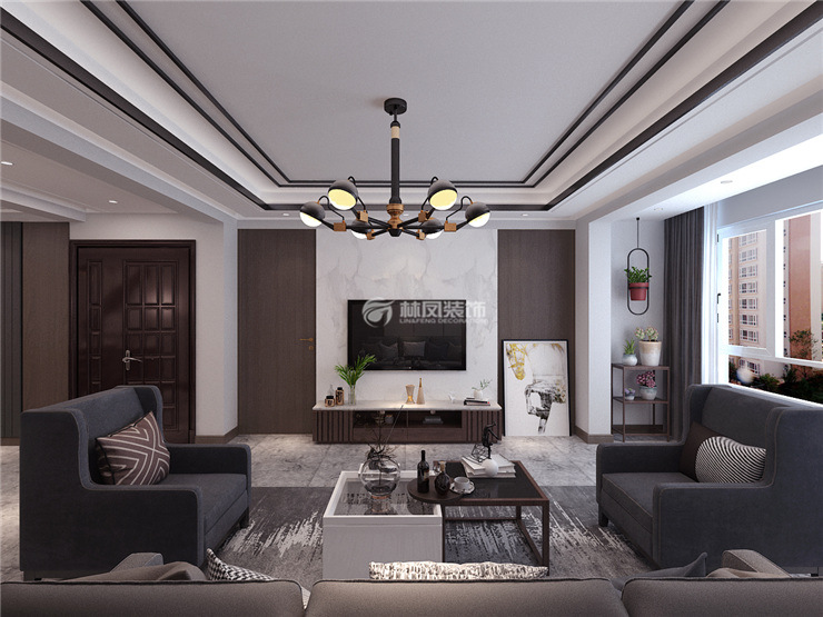 新中式風(fēng)格客廳裝修效果圖