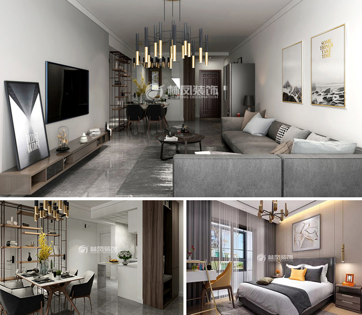 美的城103平現(xiàn)代風格裝修效果圖