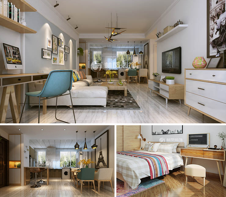 中南紫云集 128平 北歐風格效果圖