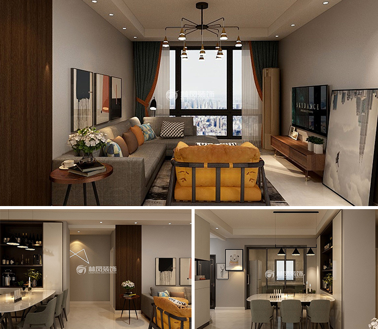 金輝江山云著116平現(xiàn)代風格裝修效果圖