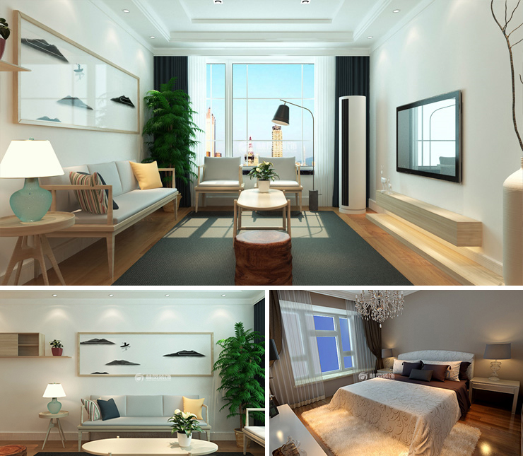 金輝江山云著119平輕奢風格裝修效果圖