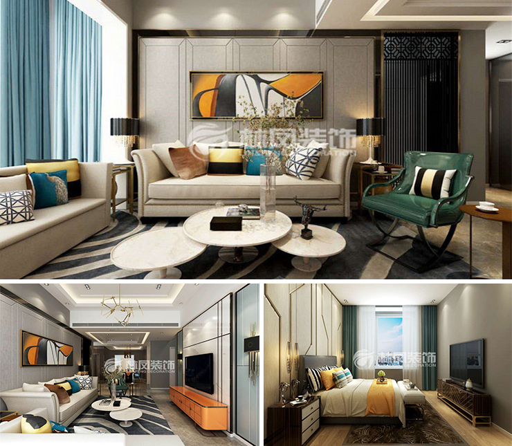 云尚天成280平輕奢風格裝修效果圖