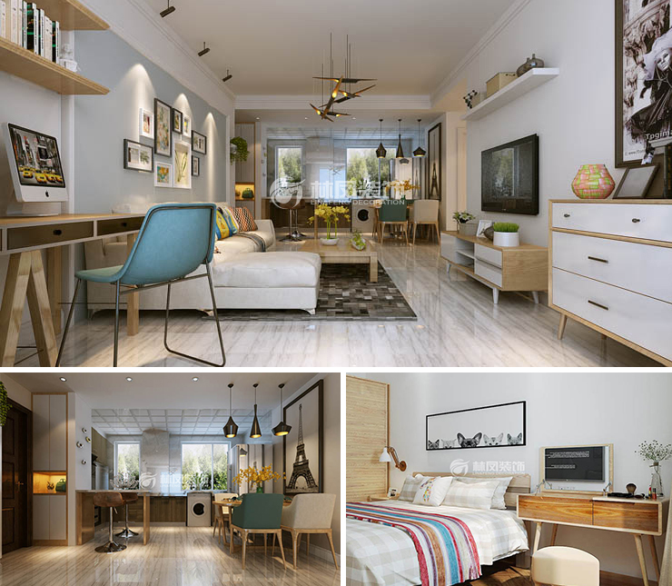 金科中南集美尚景118平北歐風格裝修效果圖