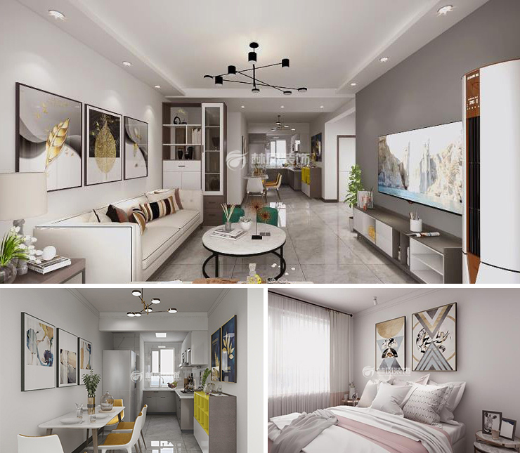 富景學府新城118平現(xiàn)代風格裝修效果圖