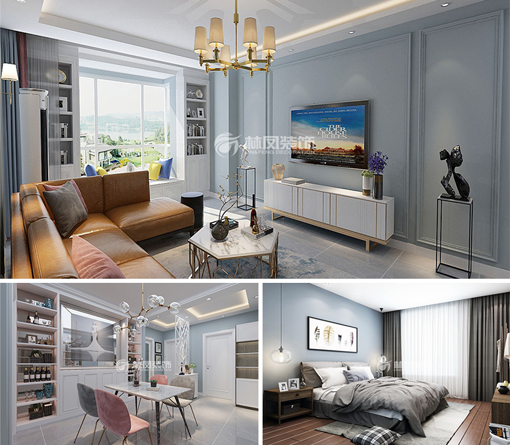 榮盛坤湖酈舍135平現(xiàn)代風(fēng)格裝修效果圖