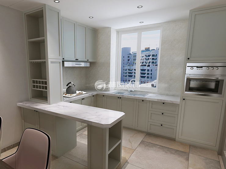 現代風格開放式廚房裝修效果圖