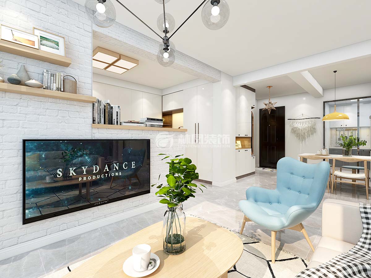 北歐風格客廳室內窗設計裝修效果圖